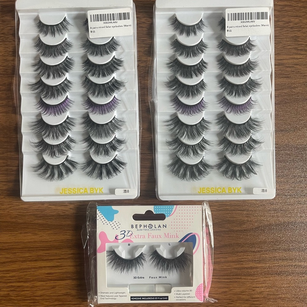 BUNDLE OF JESSICA BYK 3D AND BEPHOLAN 3D LASHES